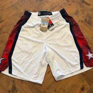 Team USA Basketball Real Nike 2024 Olympics Swingman Shorts Medium Limited White